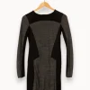 Discount Bérénice Robe e et noire - Taille XS/34 Gris