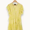 Discount The Kooples Robe à fleurs - Taille M/38 Jaune