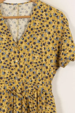 Outlet I.Code Robe à motifs - Taille XS/34 Jaune