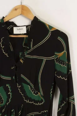 Hot ba&sh Robe longue à motifs - Taille XS/34 Multicolore