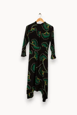 Hot ba&sh Robe longue à motifs - Taille XS/34 Multicolore