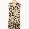 Cheap Sud express Robe longue et noire - Taille M/38 Beige