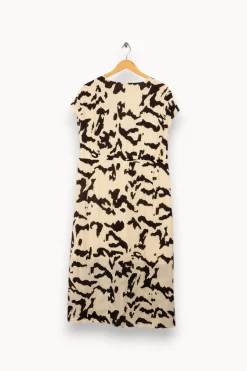 Cheap Sud express Robe longue et noire - Taille M/38 Beige