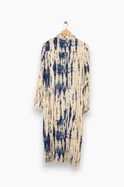 Best Maison 123 Robe longue he et bleue - Taille S/36 Blanc