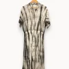 Online IKKS Robe longue he et noire - Taille L/40 Blanc