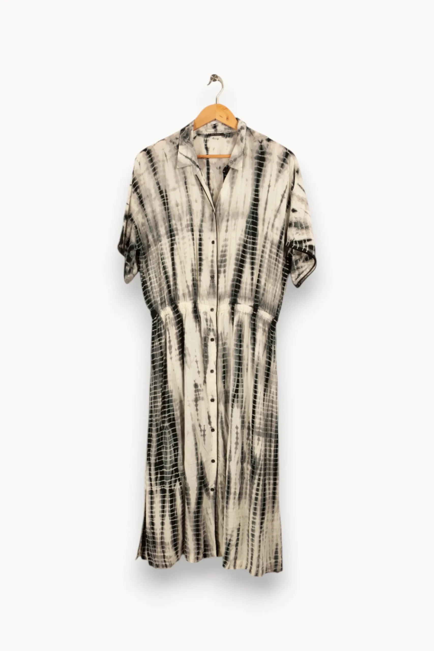 Online IKKS Robe longue he et noire - Taille L/40 Blanc