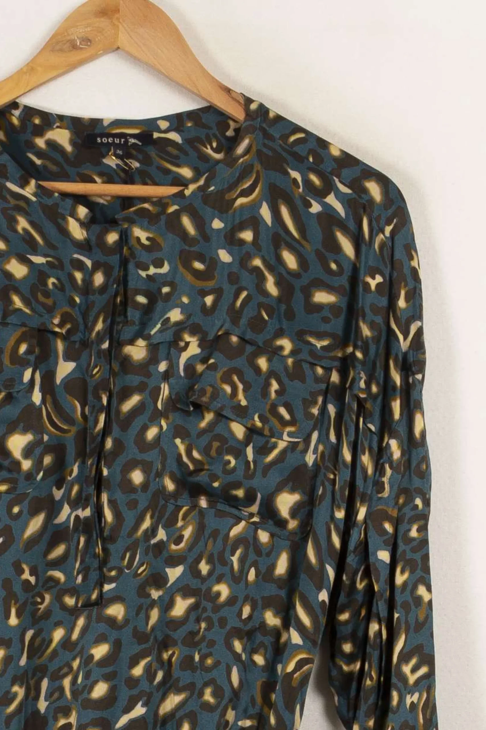 Flash Sale Soeur Robe longue e foncée à motifs - Taille S/36 Bleu