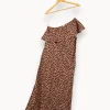 Store Vanessa Bruno Robe longue à motifs - Taille M/38 Bordeaux