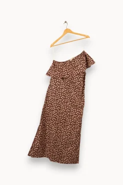 Store Vanessa Bruno Robe longue à motifs - Taille M/38 Bordeaux