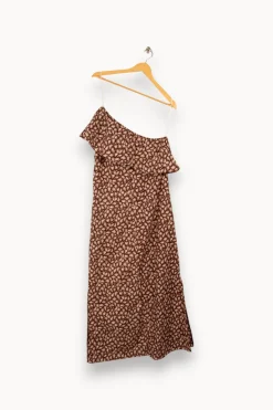 Store Vanessa Bruno Robe longue à motifs - Taille M/38 Bordeaux