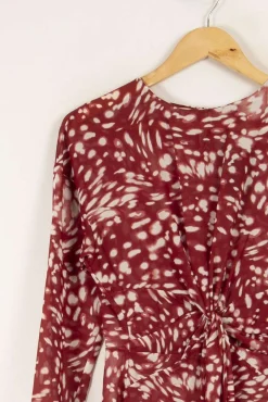 Fashion Maje Robe longue - Taille S/36 Bordeaux