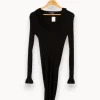 Clearance Joseph Robe longue en maille e - Taille M/38 Noir