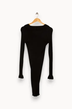 Clearance Joseph Robe longue en maille e - Taille M/38 Noir
