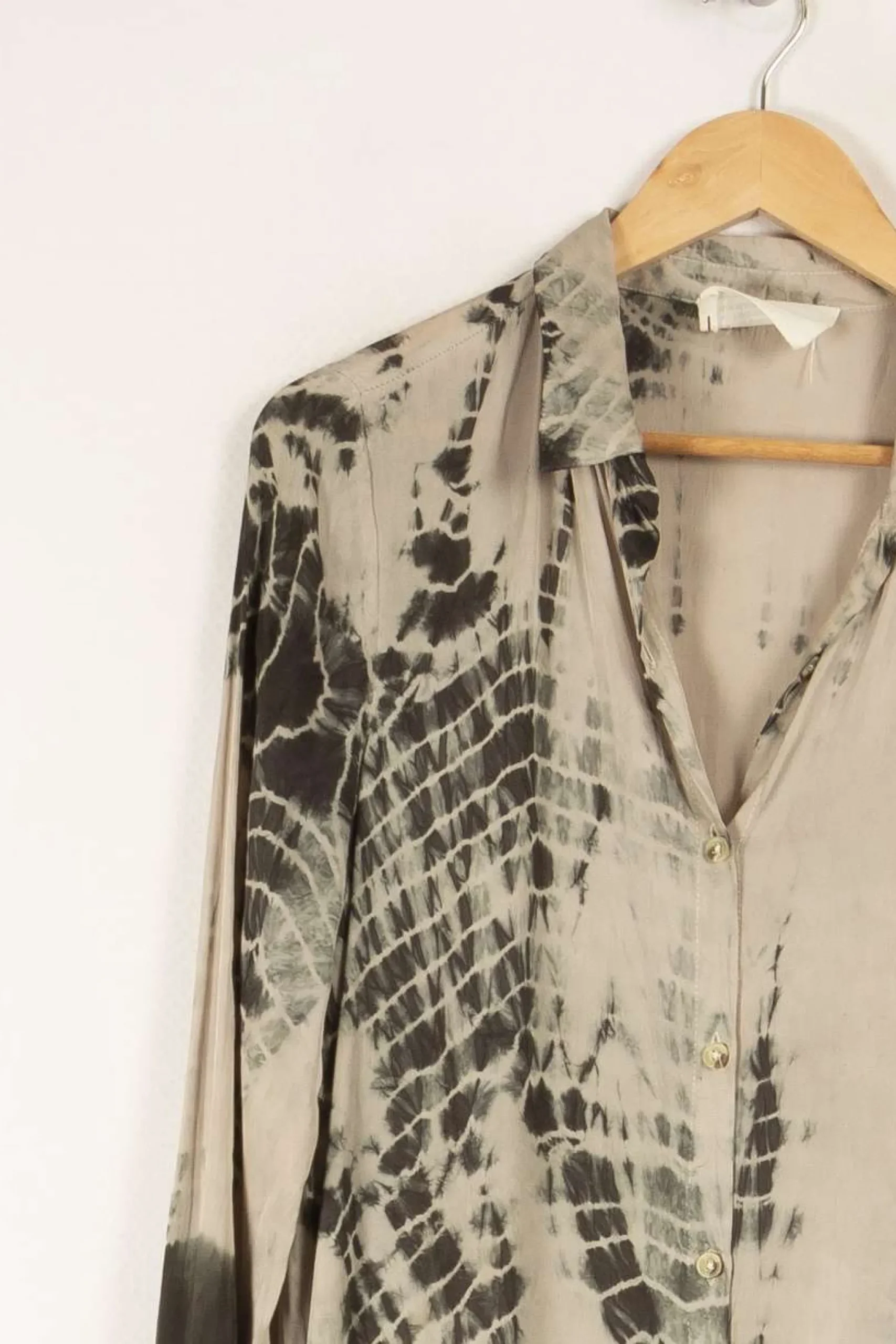 Shop Léon & Harper Robe longue e à motifs - Taille XS/34 Gris