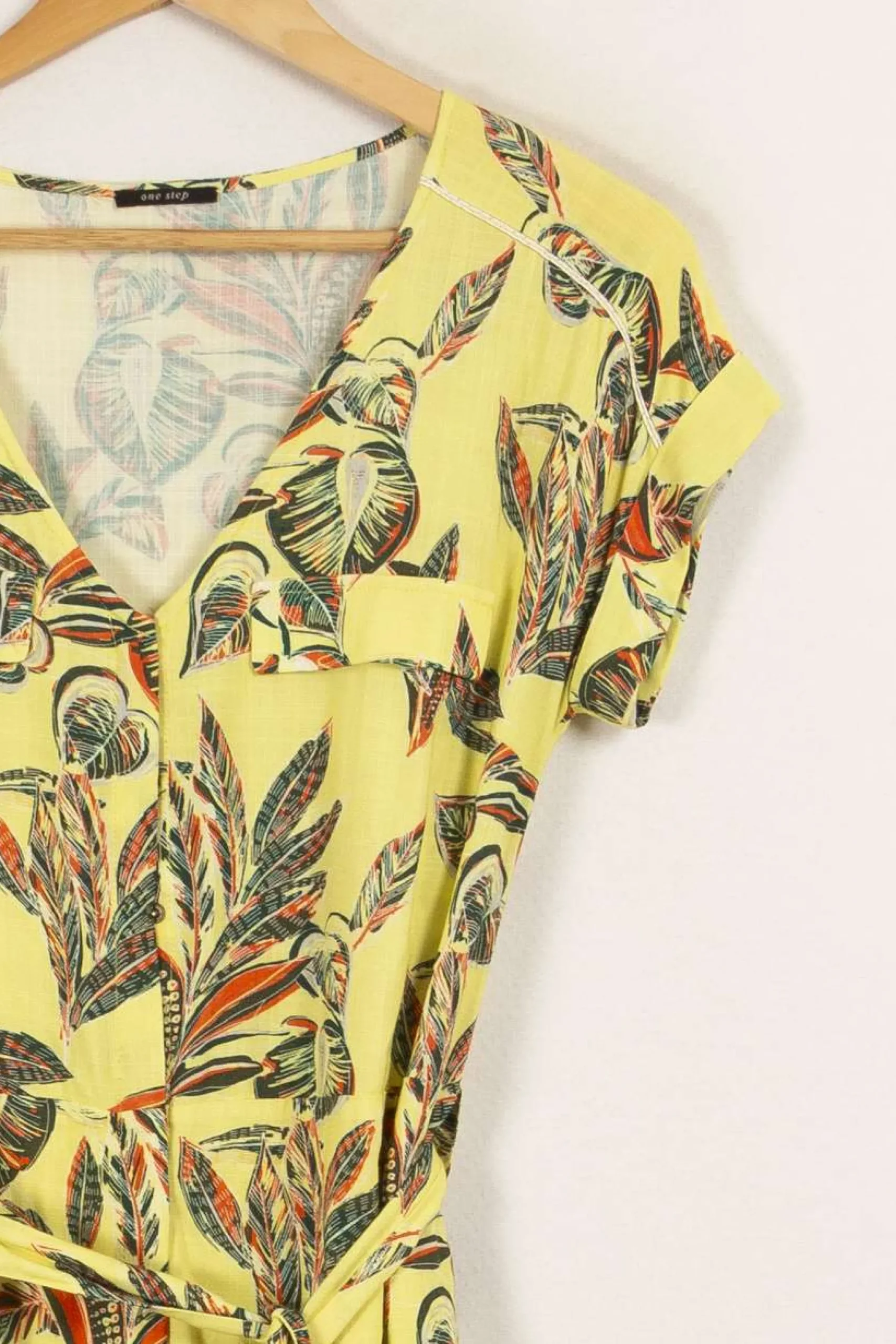 Store One Step Robe longue à motifs - Taille S/36 Jaune