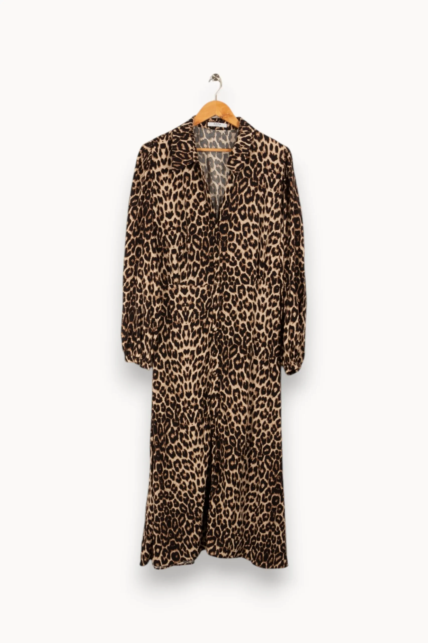 Best Sale ZAPA Robe longue léopard - Taille M/38 Marron