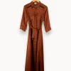 Shop Wild Robe longue à motif léopard - Taille M/38 Marron