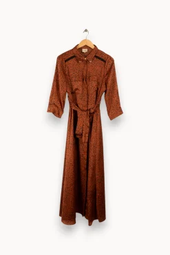 Shop Wild Robe longue à motif léopard - Taille M/38 Marron