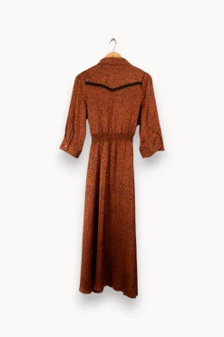 Shop Wild Robe longue à motif léopard - Taille M/38 Marron