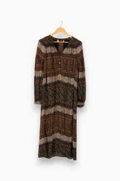 Shop Vanessa Bruno Robe longue et noire - Taille M/38 Marron