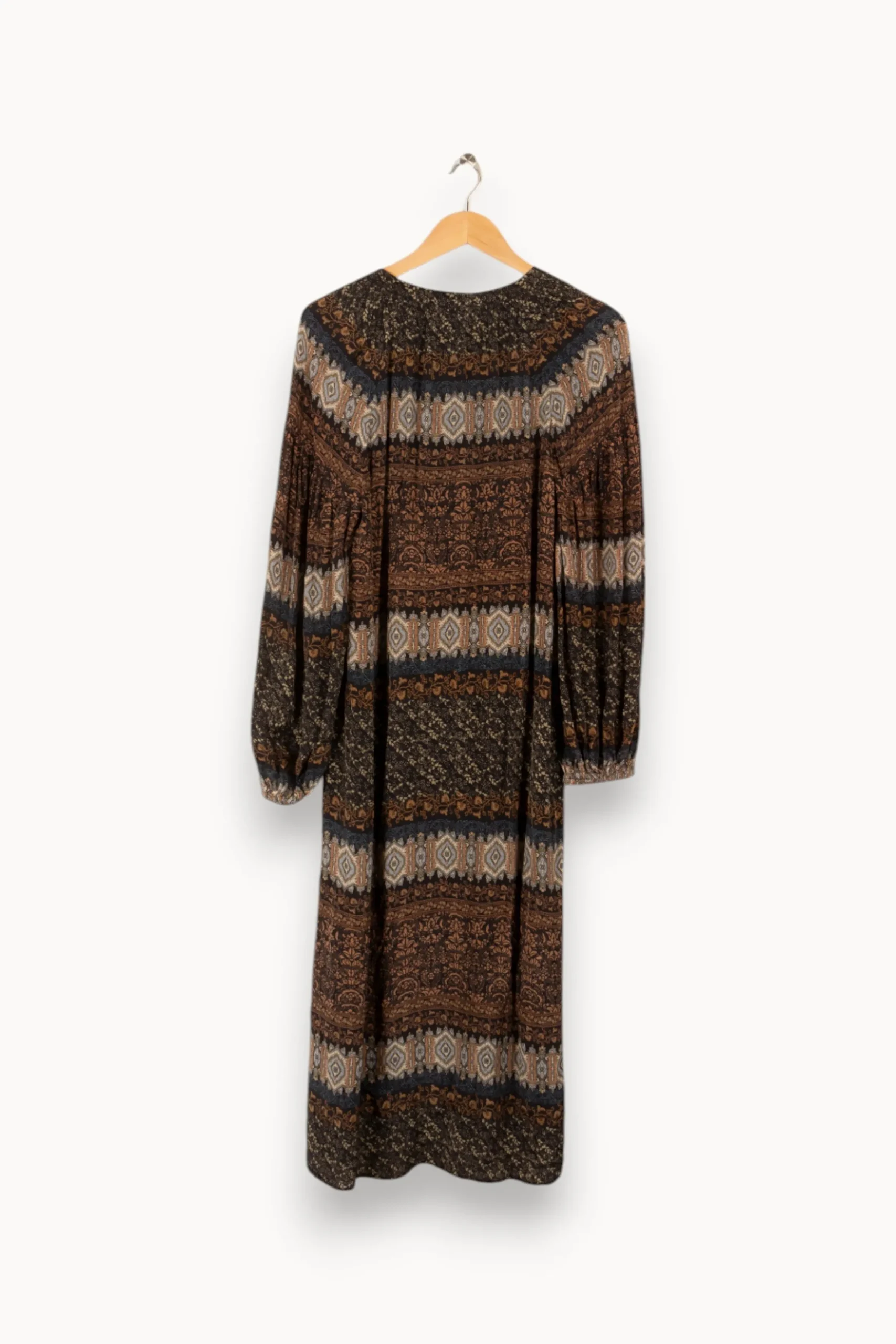 Shop Vanessa Bruno Robe longue et noire - Taille M/38 Marron