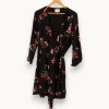 Clearance Sézane Robe longue noire à motifs - Taille XXL/44 Multicolore