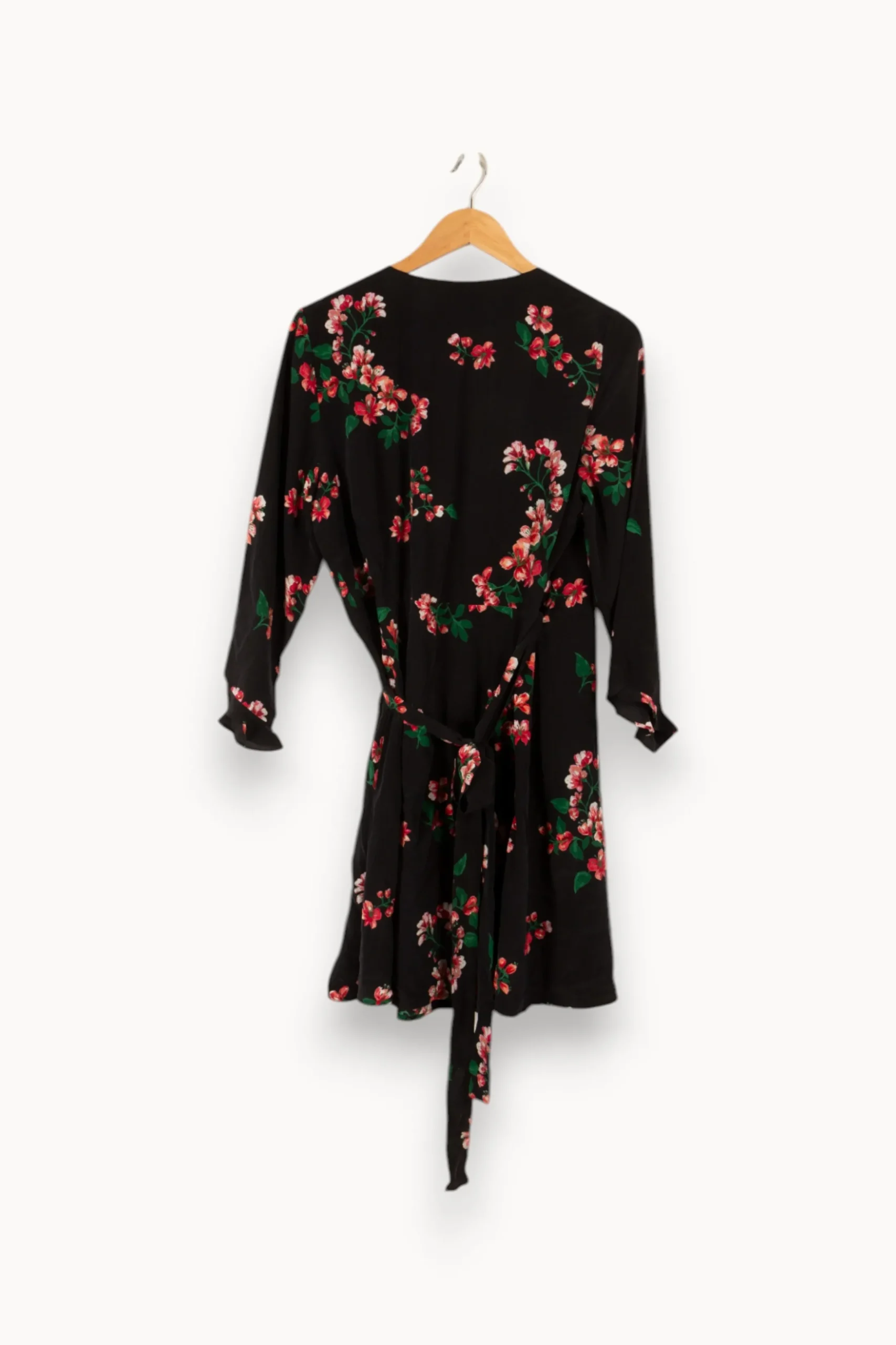 Clearance Sézane Robe longue noire à motifs - Taille XXL/44 Multicolore