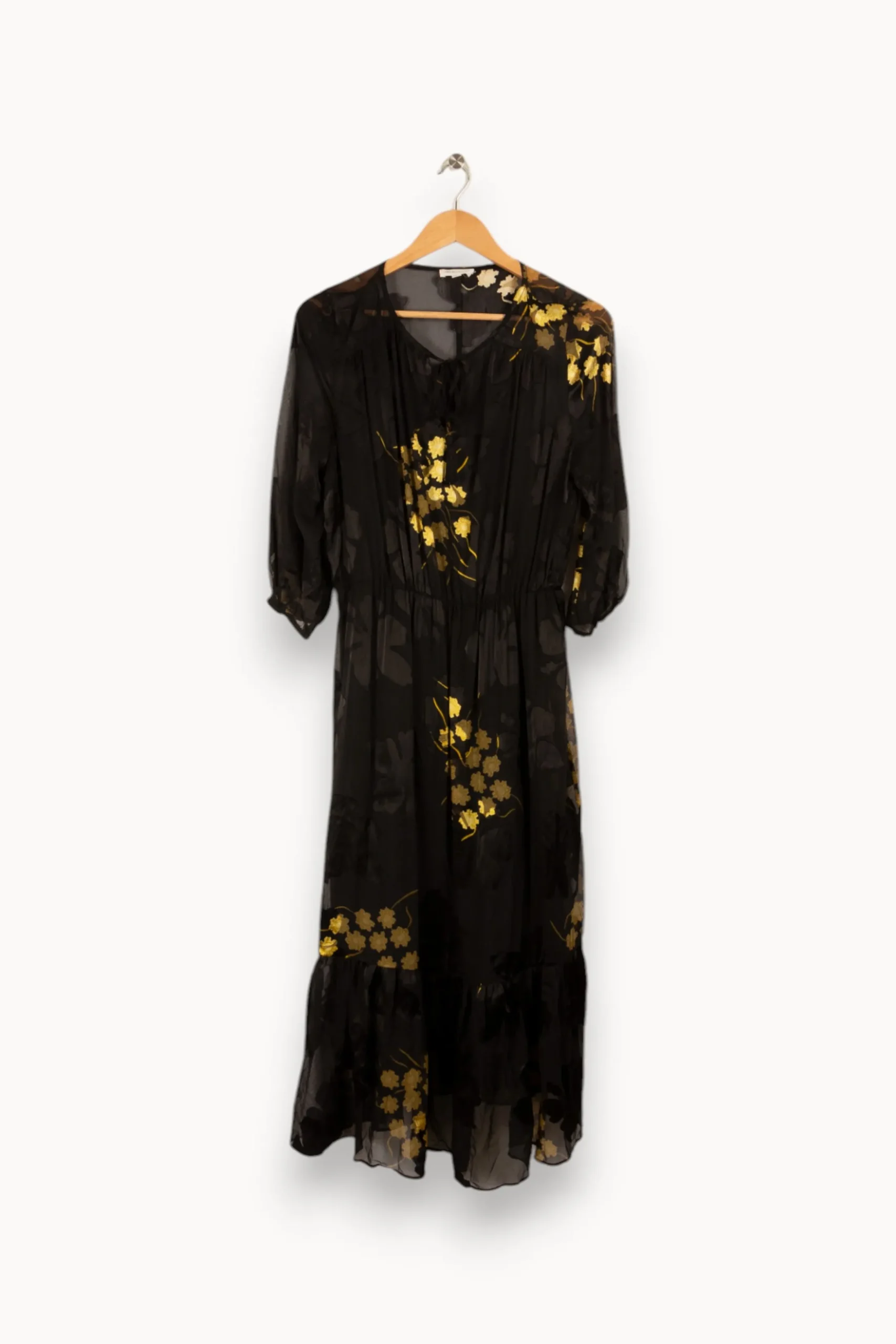 Shop Maison 123 Robe longue e avec détails - Taille S/36 Noir