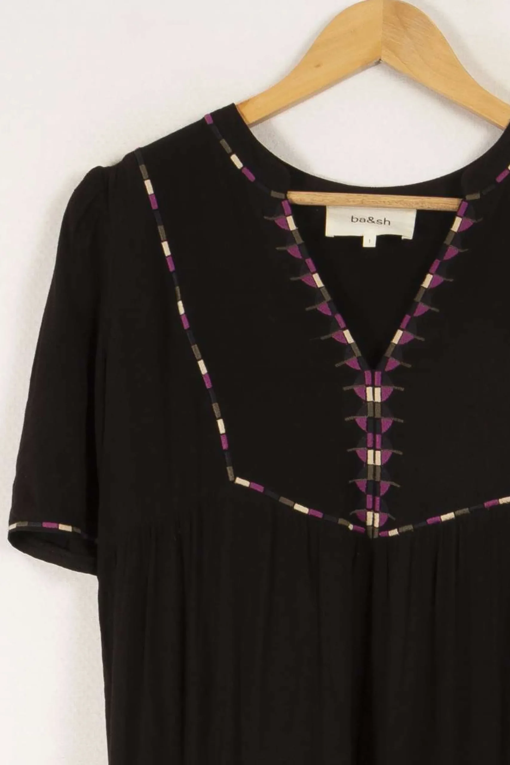 Clearance ba&sh Robe longue e avec détails - Taille S/36 Noir