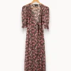 New The Kooples Robe longue à motifs - Taille M/38 Rose