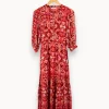 Best Suncoo Robe longue à motifs - Taille XS/34 Rose