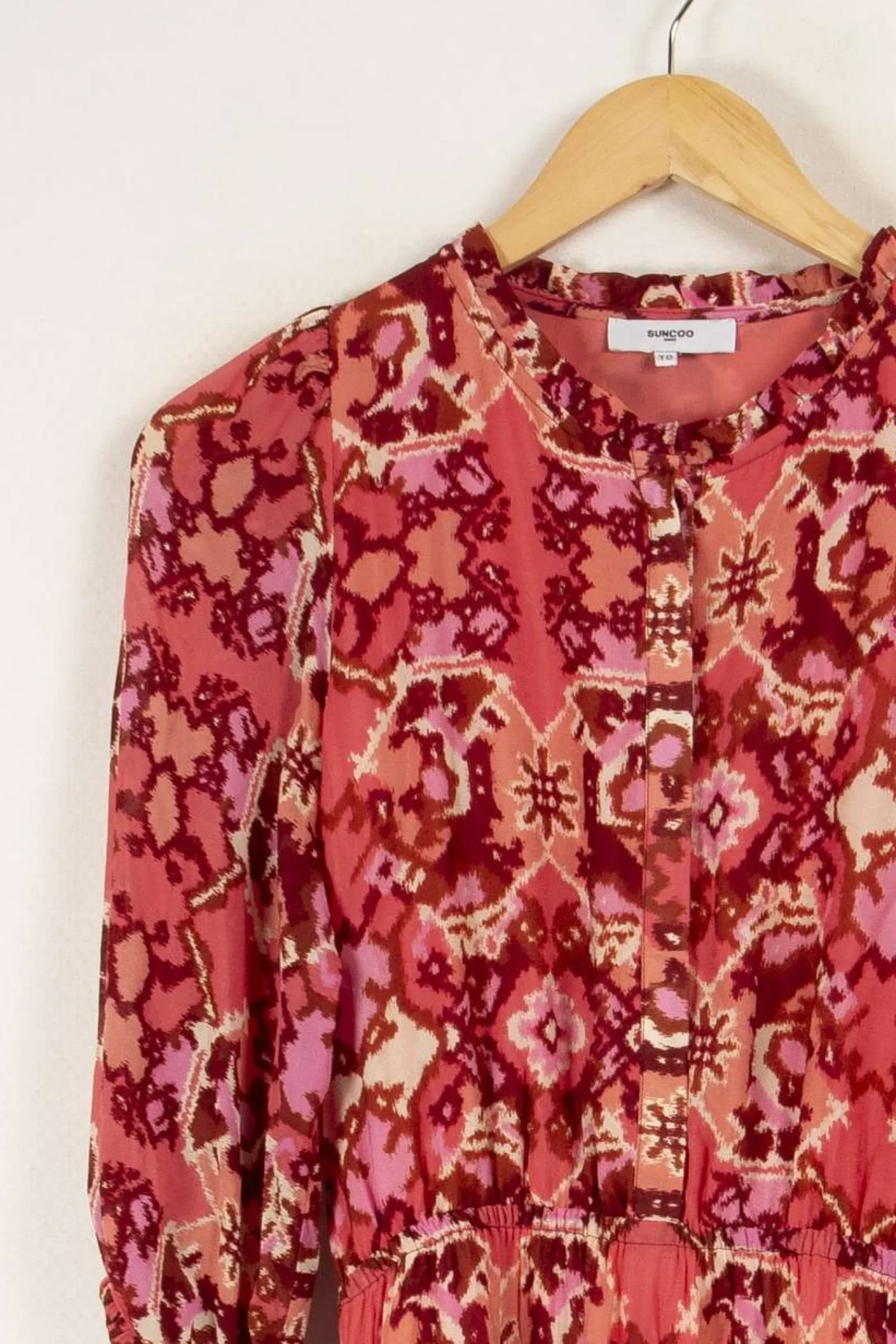Best Suncoo Robe longue à motifs - Taille XS/34 Rose