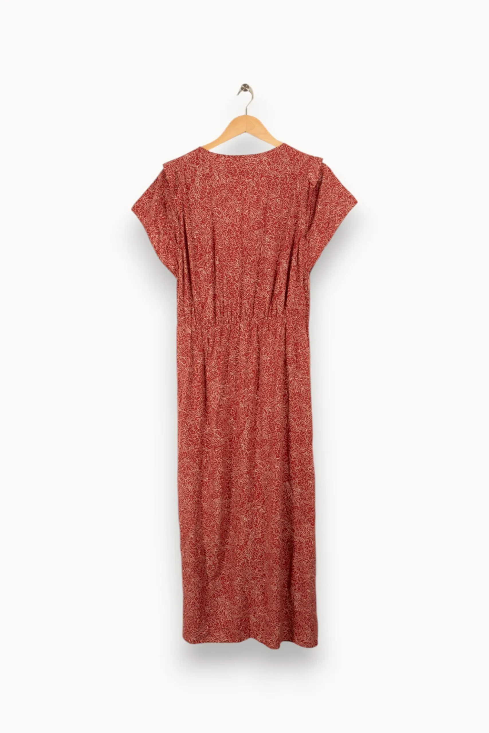 Best Sale Des petits hauts Robe longue à motifs - Taille L/40 Rouge