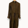 Discount Diega Robe longue e à motifs - Taille S/36 Vert