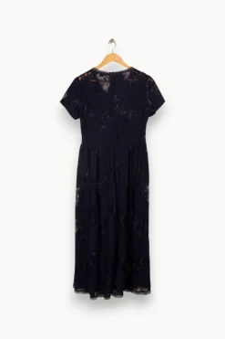 Store La Fée Maraboutée Robe manches courtes en dentelle - L/40 Bleu