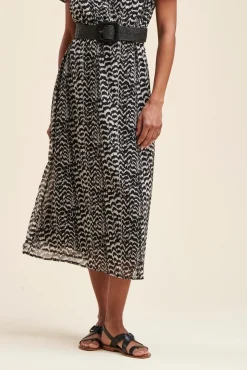 Best Sale La Fée Maraboutée Robe midi en voile de polyester imprimé - S/36 Multicolore