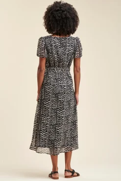 Best Sale La Fée Maraboutée Robe midi en voile de polyester imprimé - S/36 Multicolore