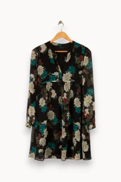 Best IKKS Robe à motifs - Taille XS/34 Multicolore