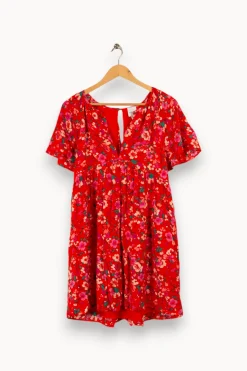 New Petite Mendigote Robe multicolore - Taille S/36 Rouge