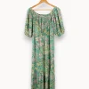 Hot ba&sh Robe multicolore - Taille S/36 Vert