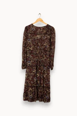 Sale ba&sh Robe multicolore - Taille L/40 Marron