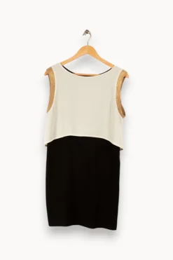 Discount Maje Robe noire et blanche - Taille M/38 Multicolore