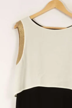Discount Maje Robe noire et blanche - Taille M/38 Multicolore
