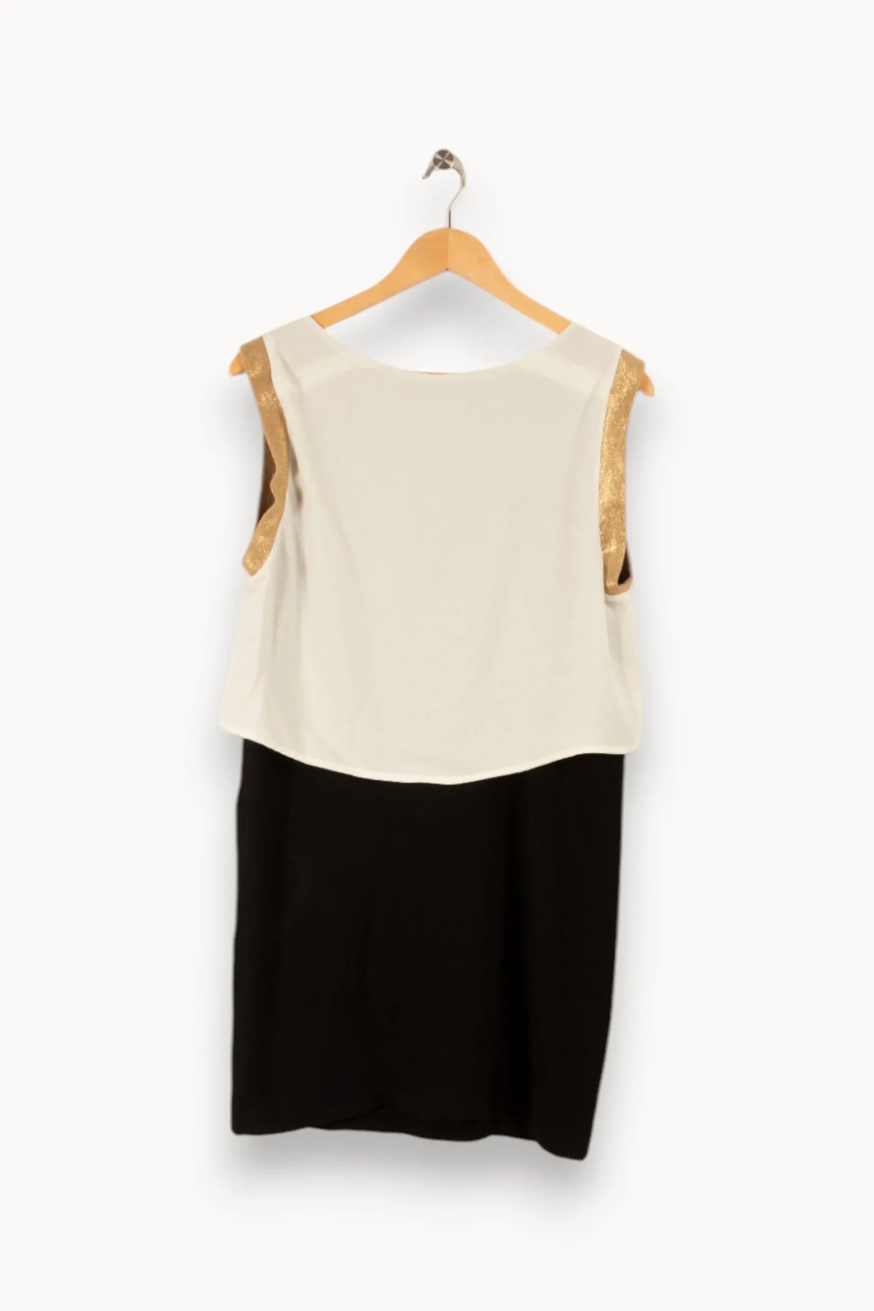 Discount Maje Robe noire et blanche - Taille M/38 Multicolore