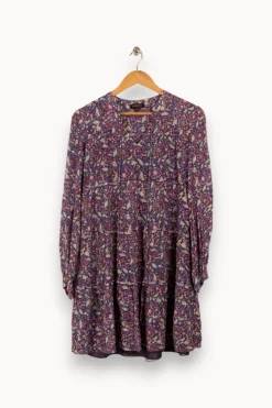 Fashion Caroll Robe multicolore te - Taille M/38 Violet