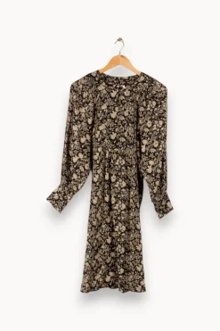 Shop Antik Batik Robe e à motifs - Taille XS/34 Noir