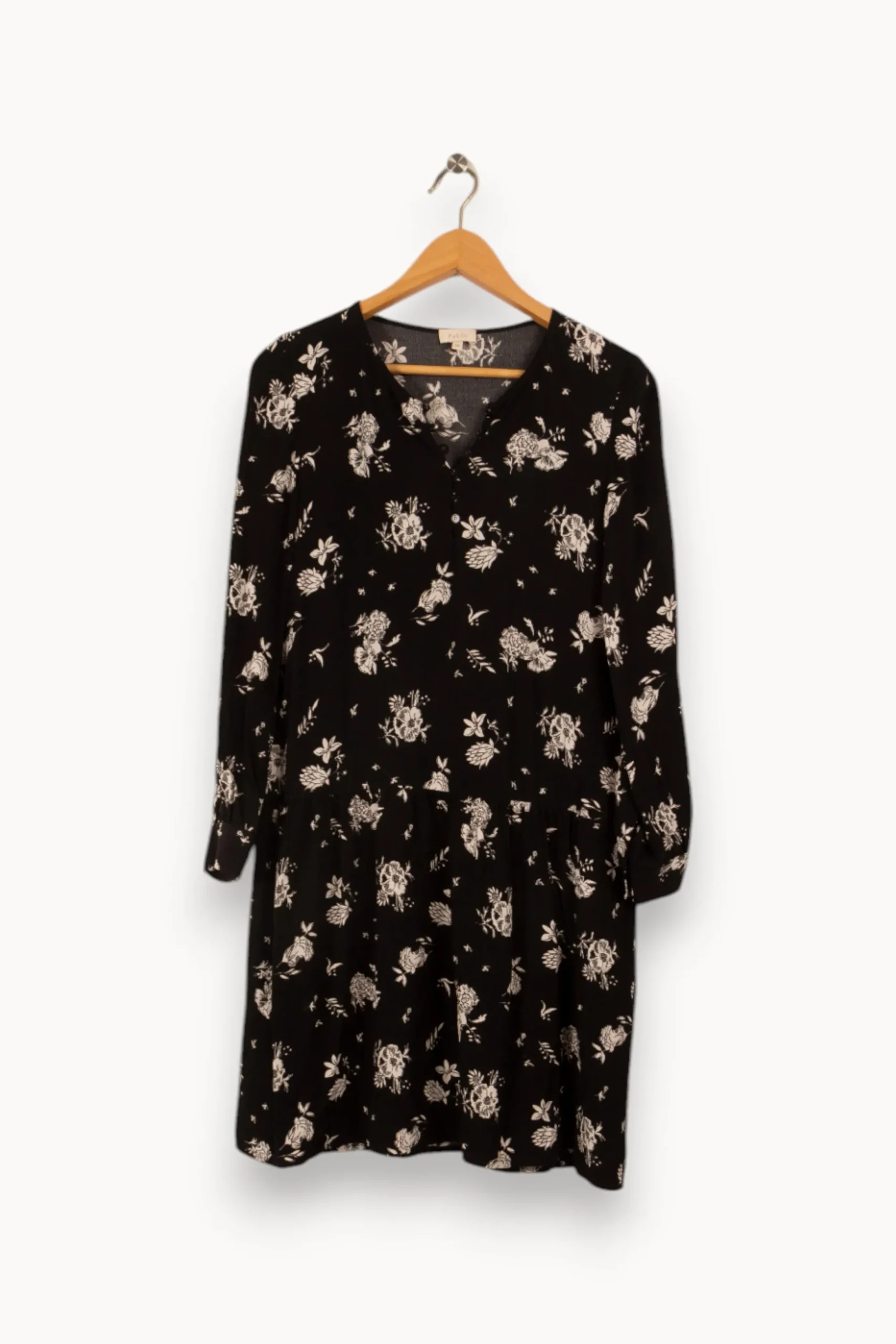 Fashion Pablo Robe e à motifs - Taille S/36 Noir