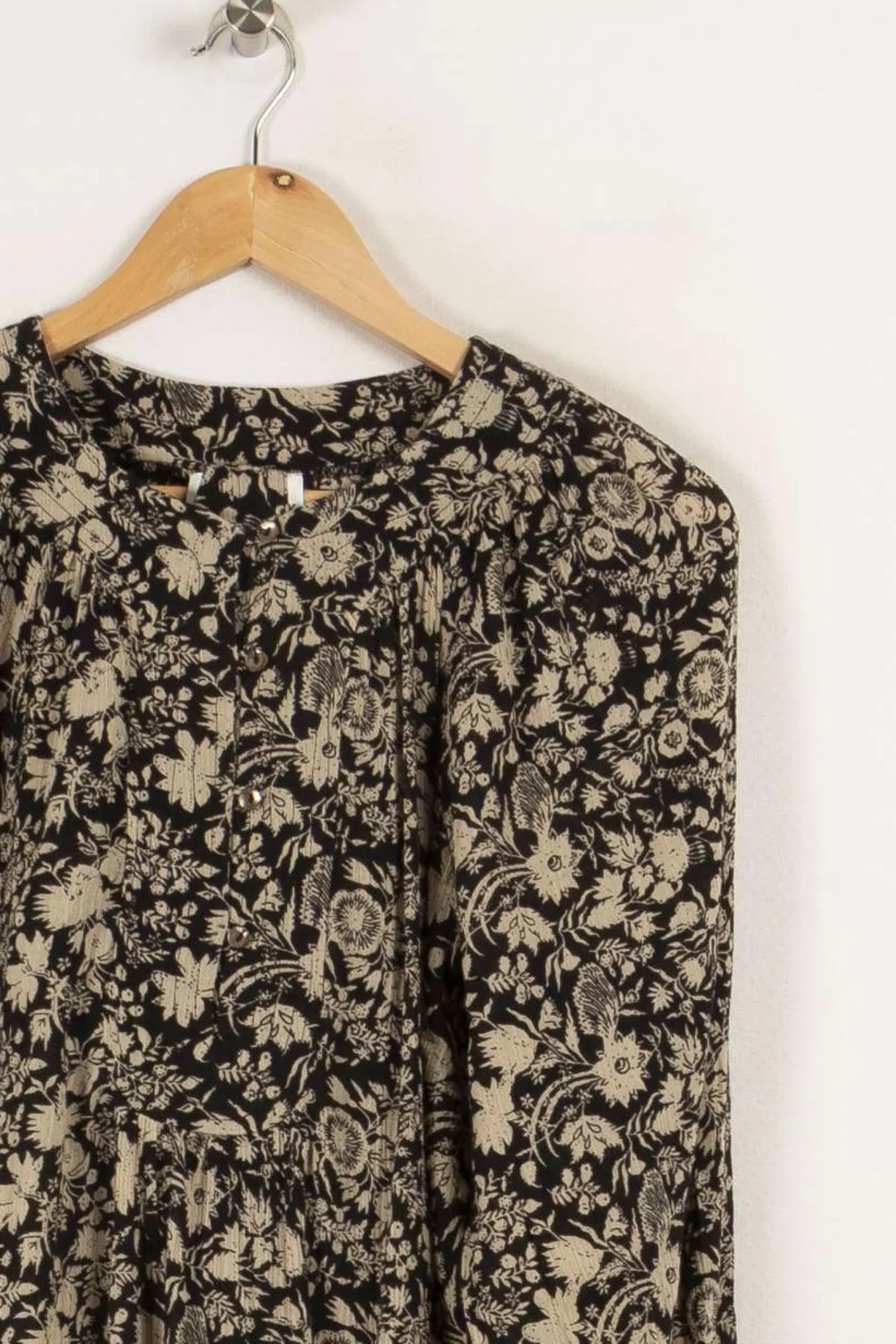 Shop Antik Batik Robe e à motifs - Taille XS/34 Noir