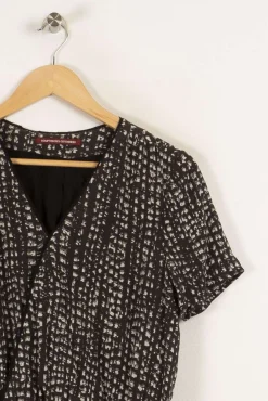 Store Comptoir des Cotonniers Robe e à motifs - Taille M/38 Noir
