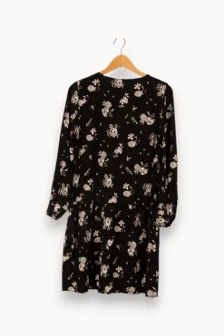 Fashion Pablo Robe e à motifs - Taille S/36 Noir